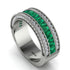 Emerald 14K Gold Pave Wedding Band - Mikayla No. 6
