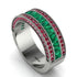 Emerald 14K Gold Pave Wedding Band - Mikayla No. 51 image 2
