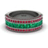 Emerald 14K Gold Pave Wedding Band - Mikayla No. 51