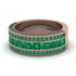 Emerald 14K Gold Pave Wedding Band - Mikayla No. 20