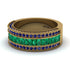 Emerald 14K Gold Pave Wedding Band - Mikayla No. 64 image 3