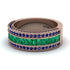 Emerald 14K Gold Pave Wedding Band - Mikayla No. 65