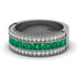Emerald 14K Gold Pave Wedding Band - Mikayla No. 6