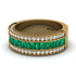 Emerald 14K Gold Pave Wedding Band - Mikayla No. 4