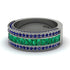 Emerald 14K Gold Pave Wedding Band - Mikayla No. 66