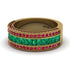 Emerald 14K Gold Pave Wedding Band - Mikayla No. 49