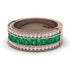 Emerald 14K Gold Pave Wedding Band - Mikayla No. 5
