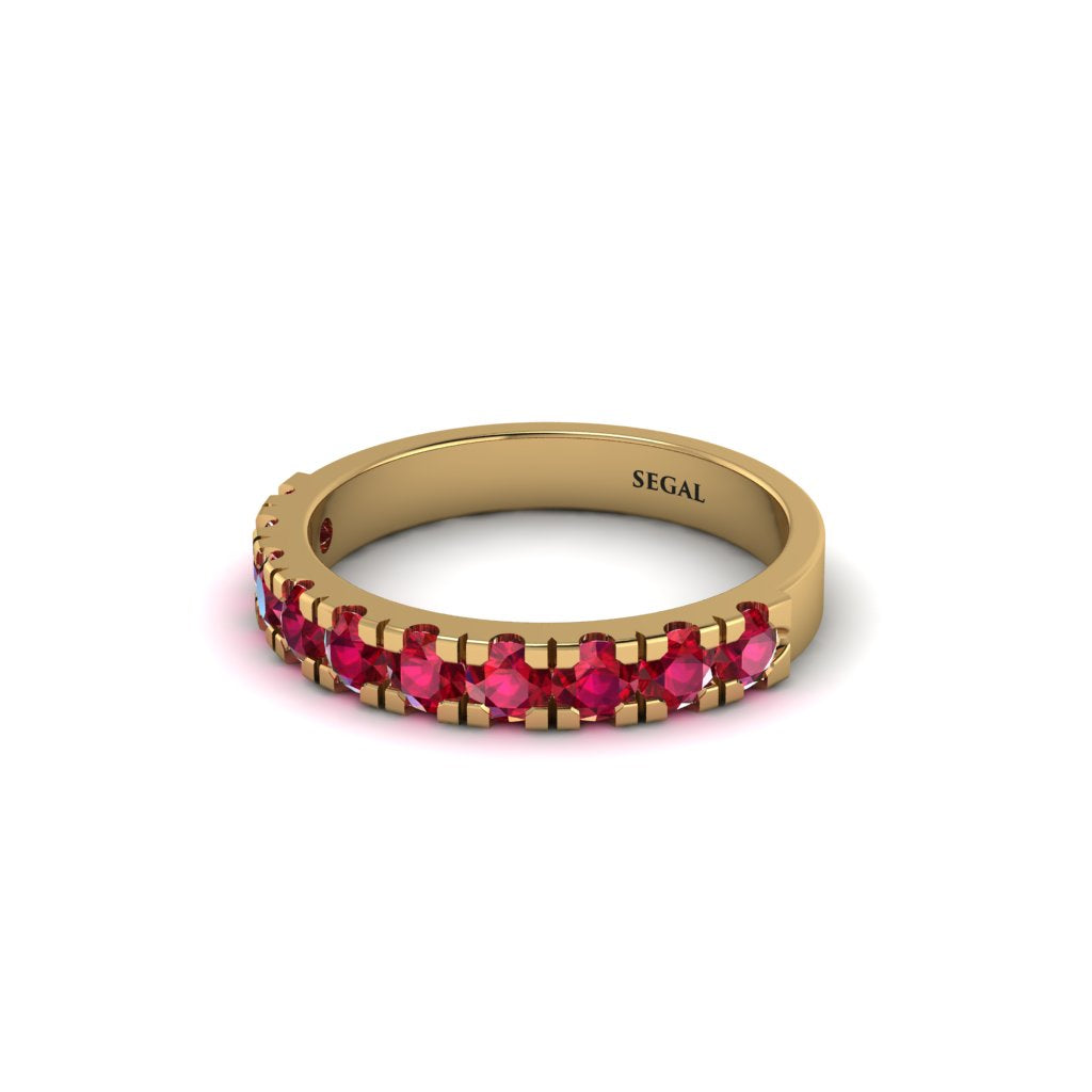 Ruby 14K Gold Eternity Wedding Ring - Alani No. 10