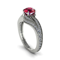 Diamond 14K Gold Pave Engagement Ring - Magnolia No. 12 image 1