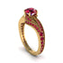 Ruby 14K Gold Pave Engagement Ring - Magnolia No. 55