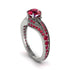 Ruby 14K Gold Pave Engagement Ring - Magnolia No. 57