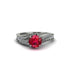 Diamond 14K Gold Pave Engagement Ring - Magnolia No. 12 image 2