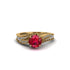 Diamond 14K Gold Pave Engagement Ring - Magnolia No. 10 image 2