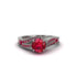Ruby 14K Gold Pave Engagement Ring - Magnolia No. 57 image 2