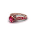 Ruby 14K Gold Pave Engagement Ring - Magnolia No. 56 image 3