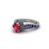 Sapphire 14K Gold Pave Engagement Ring - Magnolia No. 72