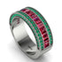 Ruby 14K Gold Pave Wedding Band - Mikayla No. 27
