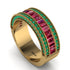 Ruby 14K Gold Pave Wedding Band - Mikayla No. 25 image 2