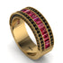 Ruby 14K Gold Pave Wedding Band - Mikayla No. 40