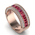 Ruby 14K Gold Pave Wedding Band - Mikayla No. 11