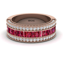 Ruby 14K Gold Pave Wedding Band - Mikayla No. 11 image 1