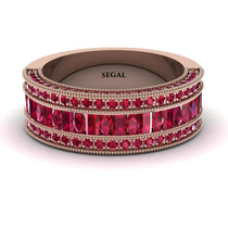 Ruby 14K Gold Pave Wedding Band - Mikayla No. 56 image 1