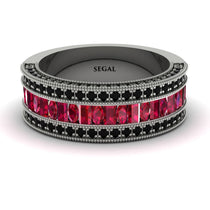 Ruby 14K Gold Pave Wedding Band - Mikayla No. 42 image 1