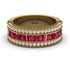 Ruby 14K Gold Pave Wedding Band - Mikayla No. 10