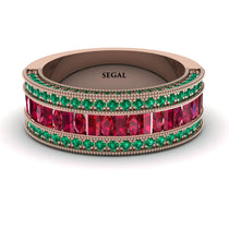 Ruby 14K Gold Pave Wedding Band - Mikayla No. 26 image 1