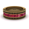 Ruby 14K Gold Pave Wedding Band - Mikayla No. 40