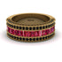 Ruby 14K Gold Pave Wedding Band - Mikayla No. 40