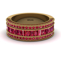 Ruby 14K Gold Pave Wedding Band - Mikayla No. 55 image 1