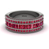 Ruby 14K Gold Pave Wedding Band - Mikayla No. 57
