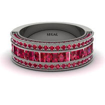Ruby 14K Gold Pave Wedding Band - Mikayla No. 57 image 1
