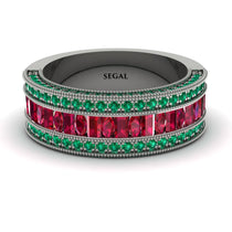 Ruby 14K Gold Pave Wedding Band - Mikayla No. 27 image 1