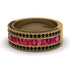 Ruby 14K Gold Pave Wedding Band - Mikayla No. 40 image 3