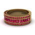 Ruby 14K Gold Pave Wedding Band - Mikayla No. 55 image 3