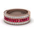 Ruby 14K Gold Pave Wedding Band - Mikayla No. 11 image 3