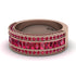 Ruby 14K Gold Pave Wedding Band - Mikayla No. 56