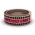 Ruby 14K Gold Pave Wedding Band - Mikayla No. 41 image 3