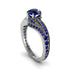 Sapphire 14K Gold Pave Engagement Ring - Magnolia No. 75 image 1