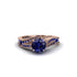 Sapphire 14K Gold Pave Engagement Ring - Magnolia No. 74
