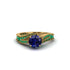 Emerald 14K Gold Pave Engagement Ring - Magnolia No. 28 image 2