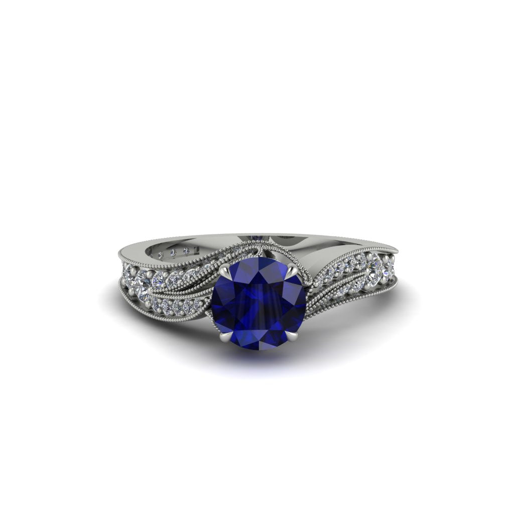 Diamond 14K Gold Pave Engagement Ring - Magnolia No. 15
