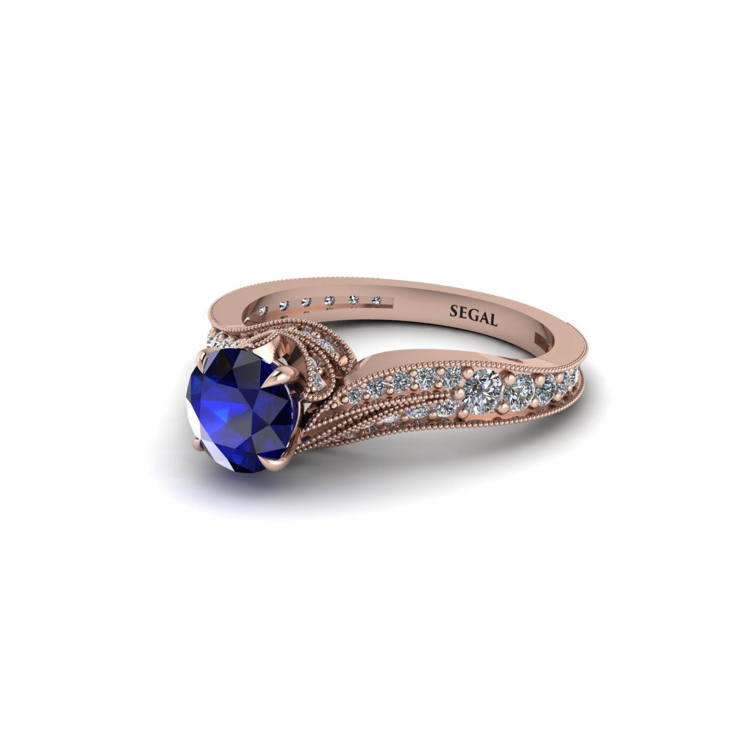 Diamond 14K Gold Pave Engagement Ring - Magnolia No. 14