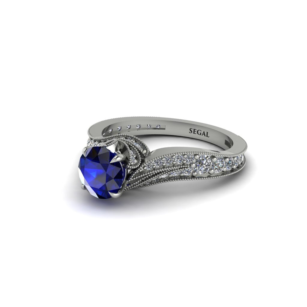 Diamond 14K Gold Pave Engagement Ring - Magnolia No. 15