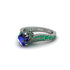Emerald 14K Gold Pave Engagement Ring - Magnolia No. 30