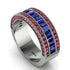 Sapphire 14K Gold Pave Wedding Band - Mikayla No. 60 image 2
