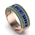 Sapphire 14K Gold Pave Wedding Band - Mikayla No. 29