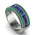 Sapphire 14K Gold Pave Wedding Band - Mikayla No. 30 image 2